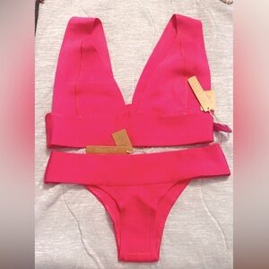 SKIMS Magenta Bikini Set NWOT